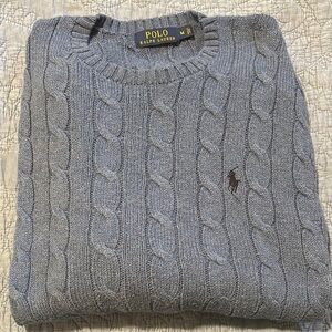 Polo by Ralph Lauren Men's Gray Cable Knit Sweater